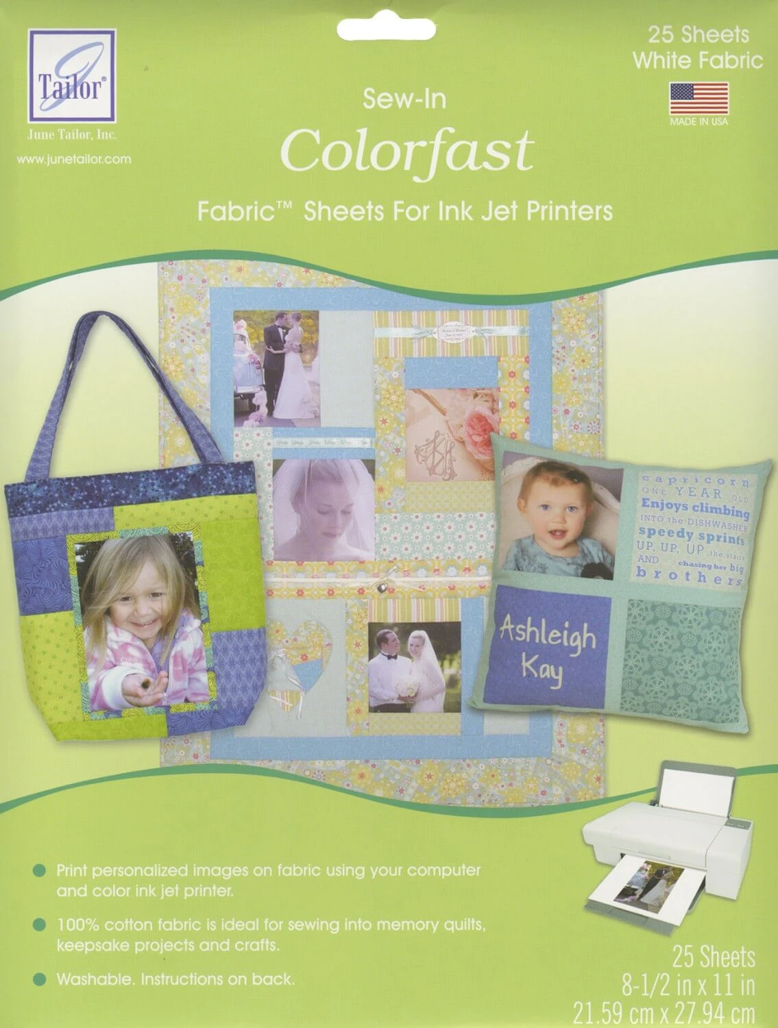 25 Bedruckbare Stoffblätter - Ink Jet Fabric Sheets Colorfast - June Tailor - SONDERBESTELLUNG! 1 25 Bedruckbare Stoffblätter - Ink Jet Fabric Sheets Colorfast - June Tailor - SONDERBESTELLUNG!