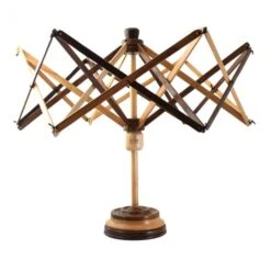 Rosenholz & Buchenholz Standhaspel / Schirmhaspel / Wollhaspel / Stranghaspel - 60cm Holzhaspel Mit Tischständer