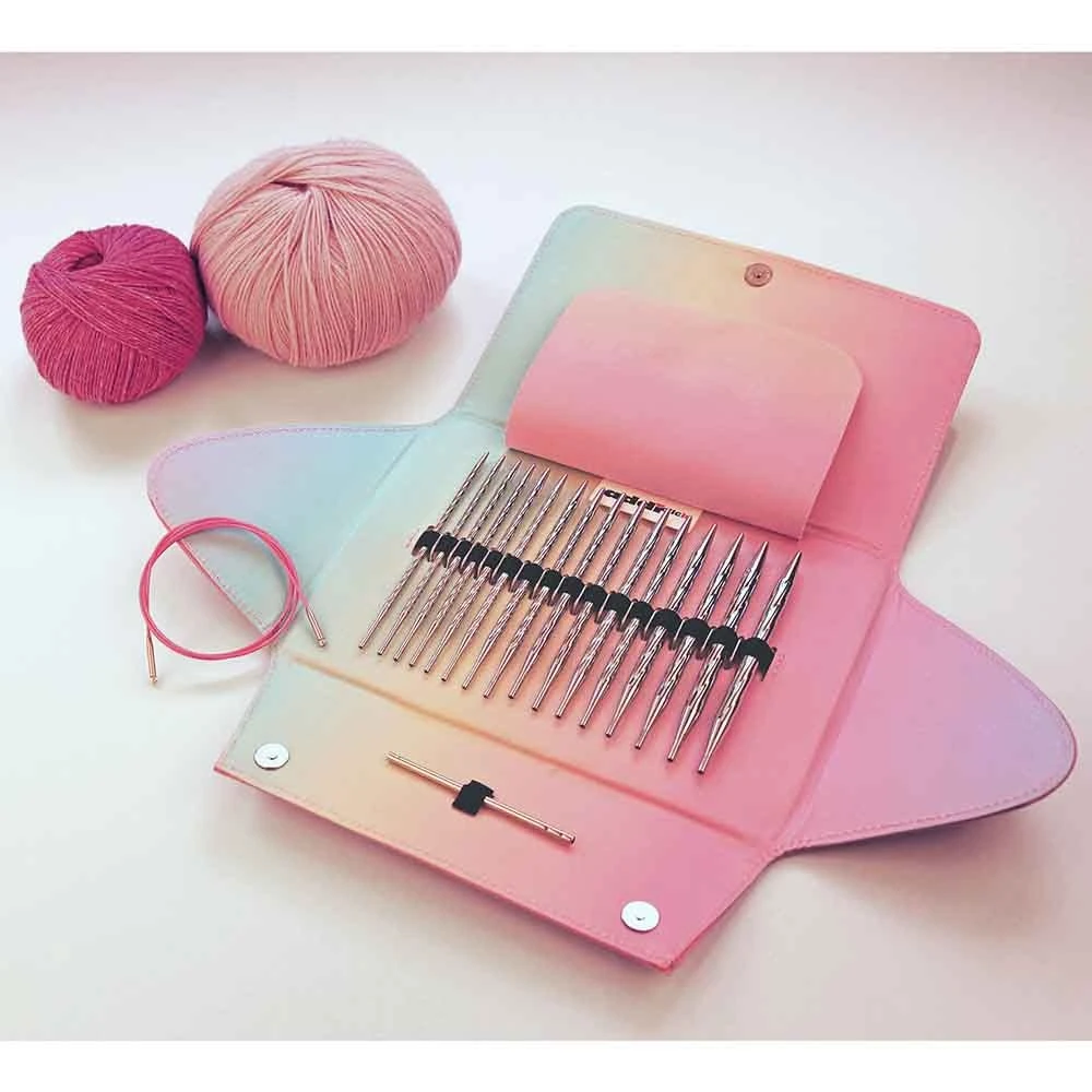 AddiClick Unicorn Lace Long Tips - Stricknadel Set Mit Click Einhorn Lacestricknadeln Von Addi 1 AddiClick Unicorn Lace Long Tips - Stricknadel Set Mit Click Einhorn Lacestricknadeln Von Addi