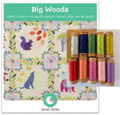 Big Woods Handapplikationsgarn By Sarah Fielke - 80wt. 10 Spulen Aurifil Garnsortiment - VORBESTELLUNG! Auslieferung Ihrer Gesamten Bestellung Ca. Ende Mai / Juni 2024