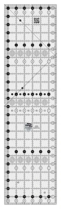 6 1/2" X 24 1/2" Inch-Patchworklineal - Creative Grids Non Slip Ruler - Rollschneidelineal