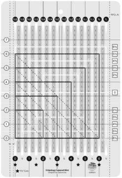 Squared Mini Streifen Patchworklineal - Stripology Ruler - Creative Grids Non Slip Ruler