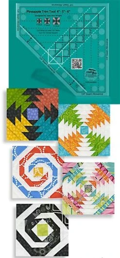 Creative Grids Pineapple Trim Tool Mini Quilt Ruler - Ananas Patchworkblock Patchworklineal