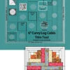 6" Inch Curvy Log Cabin Trim Tool - Creative Grids Non Slip Ruler - Blockhausmuster Patchworklineal