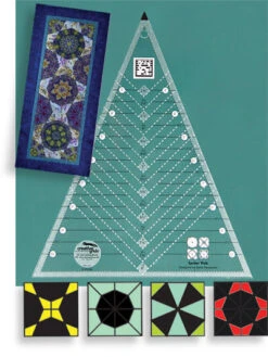 Creative Grids Spider Web Quilt Ruler 45° - Spinnennetz Patchworkblock 45 Grad Dreiecke Patchworklineal