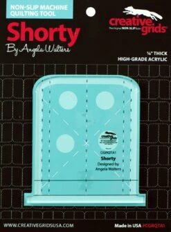 Angela Walters Quiltlineal "Shorty" - Creative Grids Non Slip Machine Quilting Tool - Rulerwork Maschinenquiltlineal