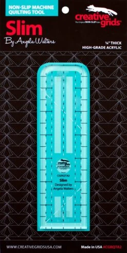 Angela Walters Quiltlineal "Slim" - Creative Grids Non Slip Machine Quilting Tool - Rulerwork Maschinenquiltlineal