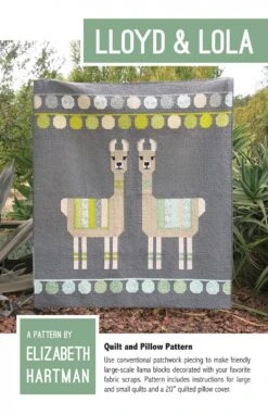 Lloyd & Lola Lamas Quilt - Llama Pattern By Elizabeth Hartman - Patchworkdecke Alpakas Schnittmuster