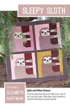 Süßer Faultier Quilt - Sleepy Sloth Pattern By Elizabeth Hartman - Patchworkdecke Schnittmuster