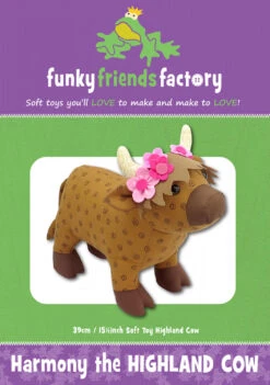 Harmony The Highland Cow - Funky Friends Factory Kuscheltiere / Softies Schnittmuster Schottisches Hochlandrind