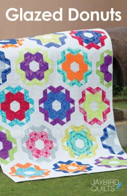 Glazed Donuts Patchworkdecke - Hex'N'More Schnittmuster Booklet - Jaybird Quilts