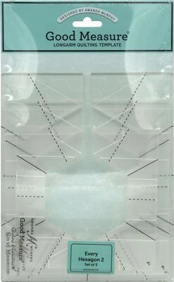 Every Hexagon 2 - 3er Sechseck Quiltlineal-Set - Good Measure Longarm Quilting Template - Rulerwork Maschinenquiltlineal Von Amanda Murphy
