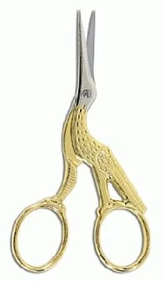 Vergoldete Storchenschere - Gingher Stickschere Stork