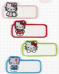 4er Set Hello Kitty Bügelapplikationen - Original Sanrio