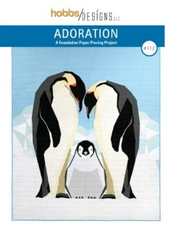 Pinguine Patchworkdecke FPP Schnittmuster - Adoration Penguins Foundation Paper Piecing Pattern By Hobbs Designs