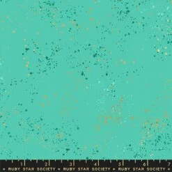 Speckled Icebox Turquoise - Türkiser Ruby Star Society Basicstoff - Rashida Coleman Hale Designerstoff Mit Metallic Akzenten