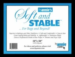 SCHWARZ! Soft & Stable Stabilisator - Taschenvlies By Annie's Black - 18 X 58 Inches SB-Packung