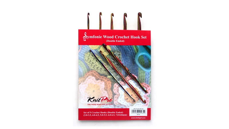 KnitPro Symfonie - Tunesische Doppelhäkelnadeln / Afghanische Doppel-Häkelhaken - SET 1 KnitPro Symfonie - Tunesische Doppelhäkelnadeln / Afghanische Doppel-Häkelhaken - SET