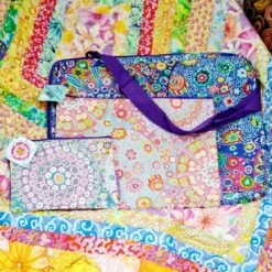 TRIO-SET! Kaffe Fassett Projekttaschen - 85 And Fabulous Millefiore Project Bags