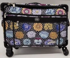 XL Limited Edition Kaffe Fassett Tutto Nähmaschinentrolley & Kurstasche - Big Blooms Tutto Trolley