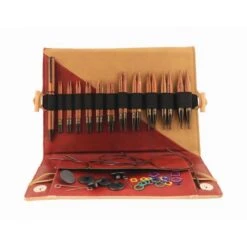 KnitPro Ginger Deluxe Set - Kurze, Auswechselbare Nadelspitzen / Austauschbare Rundstricknadeln In Treibholz-Optik