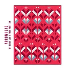 MATERIALPACKUNG! Arrowhead Quilt Mit Anleitung - KONA Cottons CRUSH Color Of The Year 2023 Patchworkdecke Stoffpaket