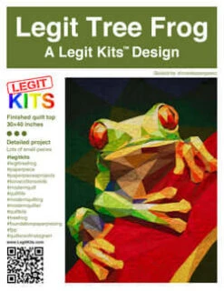 Baumfrosch FPP - Legit Tree Frog Quilt - Original Lizensiertes Legit Kits Schnittmuster / Materialpackung / Stoffpaket - Sonderanfertigung