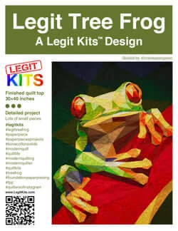 Baumfrosch FPP - Legit Tree Frog Quilt - Original Lizensiertes Legit Kits Schnittmuster / Materialpackung / Stoffpaket - Sonderanfertigung 1 Baumfrosch FPP - Legit Tree Frog Quilt - Original Lizensiertes Legit Kits Schnittmuster / Materialpackung / Stoffpaket - Sonderanfertigung