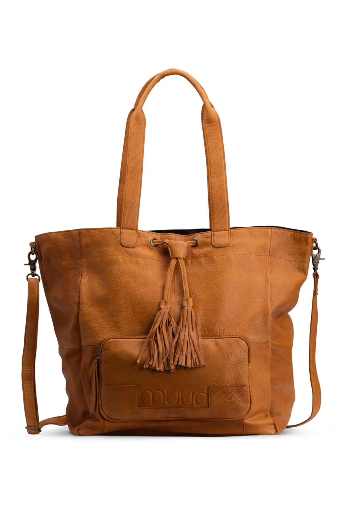 Libby Projekttasche - Muud Living - Stricktasche - Whiskey-Brauner Ledershopper 1 Libby Projekttasche - Muud Living - Stricktasche - Whiskey-Brauner Ledershopper