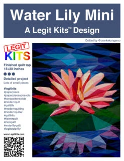 Seerose FPP - Water Lily Mini Quilt - Original Lizensiertes Legit Kits Schnittmuster / Materialpackung / Stoffpaket - Sonderanfertigung