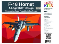 F-18 Hornet FPP - Fighter Jet Flugzeug Quilt - Original Lizensiertes Legit Kits Schnittmuster / Materialpackung / Stoffpaket - Sonderanfertigung