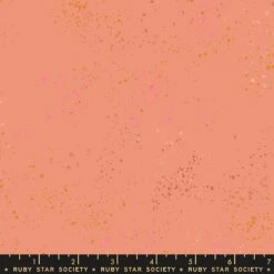 Speckled Melon - Melone Ruby Star Society Basicstoff - Rashida Coleman Hale Designerstoff Mit Metallic Akzenten