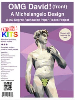 Michelangelo Skulptur FPP - OMG David Wende-Quilt - Original Lizensiertes Legit Kits Schnittmuster / Materialpackung / Stoffpaket - Sonderanfertigung