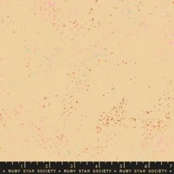 Speckled Parchment - Pastelloranger Ruby Star Society Basicstoff - Rashida Coleman Hale Designerstoff Mit Metallic Akzenten