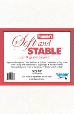 Soft & Stable Stabilisator - Taschenvlies By Annie's - 72 X 58 Inches SB-Packung XXL JUMBO!