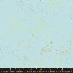 Speckled Polar Blue - Hellblau / Pastelltürkis Ruby Star Society Basicstoff - Rashida Coleman Hale Designerstoff Mit Metallic Akzenten