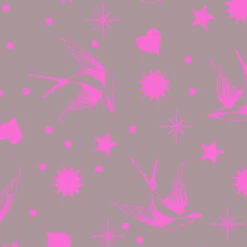 Mystic Fairy Flakes Tiermotivstoffe - Everglow Neon True Colors Tula Pink Designerstoff - FreeSpirit Patchworkstoffe