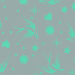 Spirit Fairy Flakes Tiermotivstoffe - Everglow Neon True Colors Tula Pink Designerstoff - FreeSpirit Patchworkstoffe