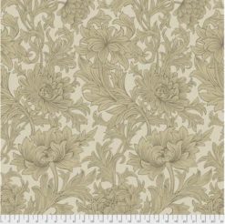 Taupe Chrysanthemum Toile Baumwollstoff-Quiltbacking - Original William Morris & Company Lizenzstoff - ÜBERBREITER RÜCKSEITENSTOFF!
