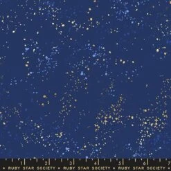 ÜBERBREITER RÜCKSEITENSTOFF! Navy Gold Speckled Wide Back - Dunkelblaues Ruby Star Society Quilt Backing - Rashida Coleman Hale Designerstoff Mit Metallic Akzenten