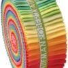 2 1/2" Stoffschnecke - New Bright Kona Cotton Solids Roll-Up