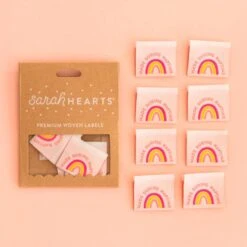 Made During Naptime - Sarah Hearts "Mittagsschlaf" Webetiketten - Premium Woven Labels - Tied With A Ribbon Limited Edition