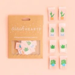 Pflanzen & Sukkulenten Labels - Sarah Hearts Houseplants Webetiketten - Premium Woven Labels