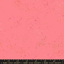 Speckled Sorbet - Pinker Ruby Star Society Basicstoff - Rashida Coleman Hale Designerstoff Mit Metallic Akzenten