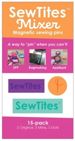 SewTites Mixer - Magnetic Sewing Pins - 15er Set - 5x Originals / Minis / Dots Nähmagnete