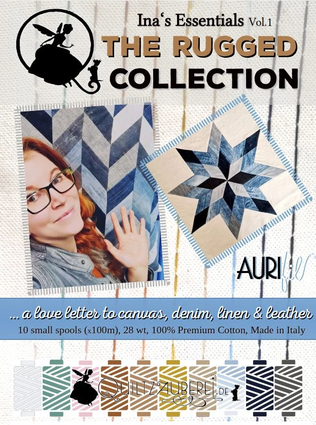The Rugged Collection Ina's Essentials Vol.1 -... A Love Letter To Canvas, Denim, Linen & Leather! Kleines Aurifil 28wt Garnsortiment 1 The Rugged Collection Ina's Essentials Vol.1 -... A Love Letter To Canvas, Denim, Linen & Leather! Kleines Aurifil 28wt Garnsortiment