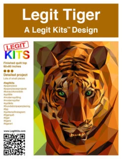 Tiger FPP Quilt - Original Lizensiertes Legit Kits Schnittmuster / Materialpackung / Stoffpaket - Sonderanfertigung