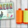 Tula Pink Neons Collection - Großes Aurifil Garnn Sortiment -3 Große Spulen In Limited Edion Everglow Neonfarben!