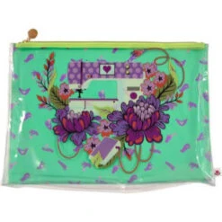 Limited Edition Glitzer Vinyl "Homemade" Täschchen - Original Tula Pink Hardware - Tula Pink Pedal To The Metal Large Bag