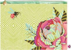 Limited Edition Glitzer Vinyl "Moon Garden" Projekttasche - Original Tula Pink Hardware - Tula Pink Kabloom Large Project Bag